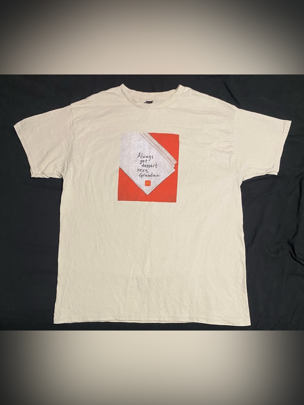 McDonald's White Graphic Tee - 'Always Get Dessert'